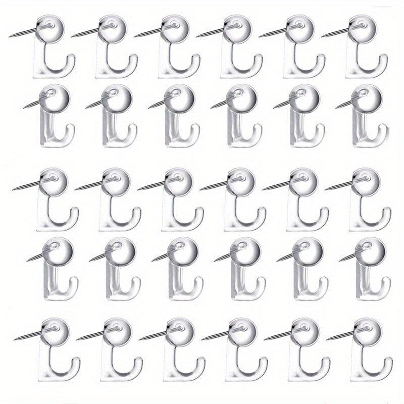 50pcs Push Pin Hooks Plastic Heads Cork Board Hooks Decorative Thumb Tacks Hook