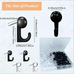 50pcs Push Pin Hooks Plastic Heads Cork Board Hooks Decorative Thumb Tacks Hook
