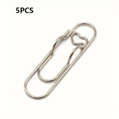 5pcs Metal Pen Clips for Notebooks Paper Clip Stationery Tool