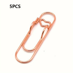 5pcs Metal Pen Clips for Notebooks Paper Clip Stationery Tool