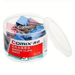 Comix Dovetail Clip Long Tail Clip Office Paper Clip Ticket Clip Colorful Clip