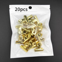20pcs Kitchen Food Sealing Bag Clips Stainless Steel Photo File Clamps