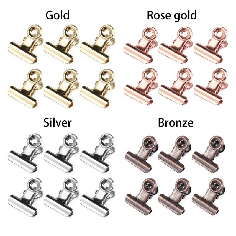 20pcs Kitchen Food Sealing Bag Clips Stainless Steel Photo File Clamps