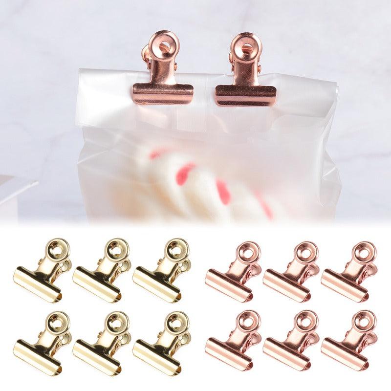 20pcs Kitchen Food Sealing Bag Clips Stainless Steel Photo File Clamps