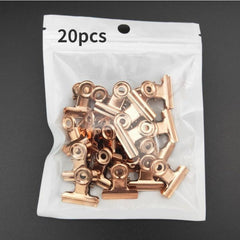 20pcs Kitchen Food Sealing Bag Clips Stainless Steel Photo File Clamps