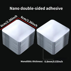 30/50pcs 0.8MM Double-sided Adhesive Square Tapes Nano High Viscosity