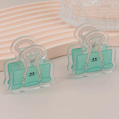 Funny Expression Swallowtail Clip Transparent Stationery Set