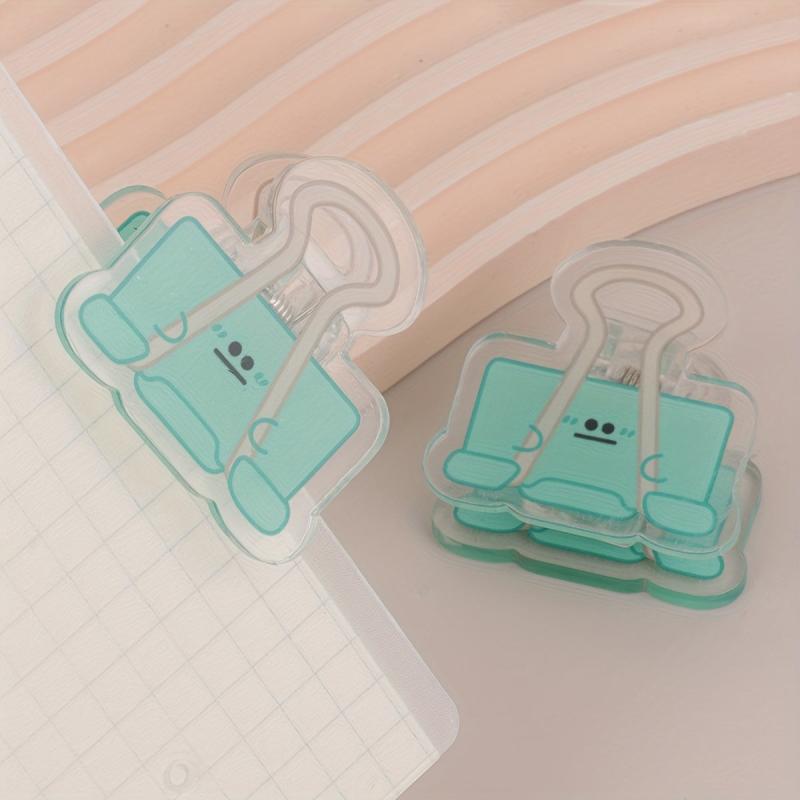 Funny Expression Swallowtail Clip Transparent Stationery Set