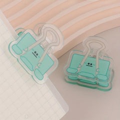 Funny Expression Swallowtail Clip Transparent Stationery Set