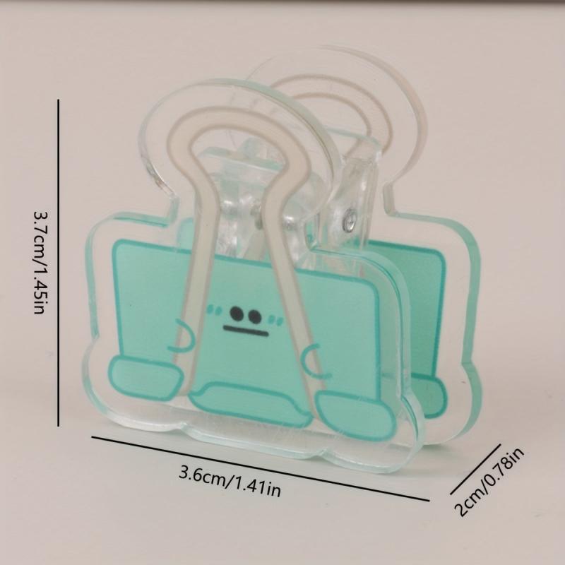 Funny Expression Swallowtail Clip Transparent Stationery Set