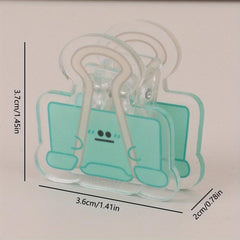 Funny Expression Swallowtail Clip Transparent Stationery Set