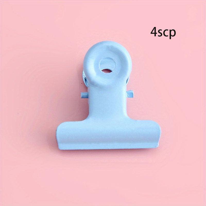 4pcs Macaron Small Book Folder Metal School Paper Assignment Folde