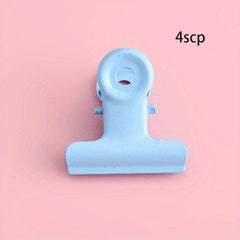4pcs Macaron Small Book Folder Metal School Paper Assignment Folde