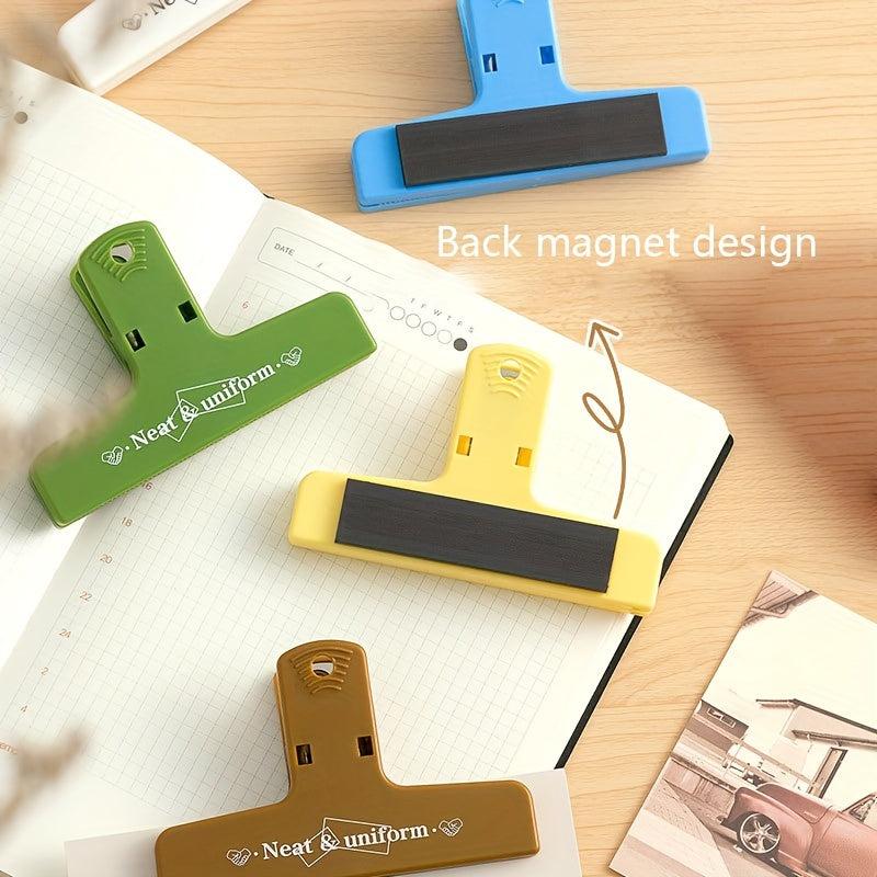 2pcs Magnetic Plastic Folder Binder Clip