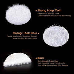 1200pcs Hook & Loop Dots 10mm Nylon Tape Home Office Classroom
