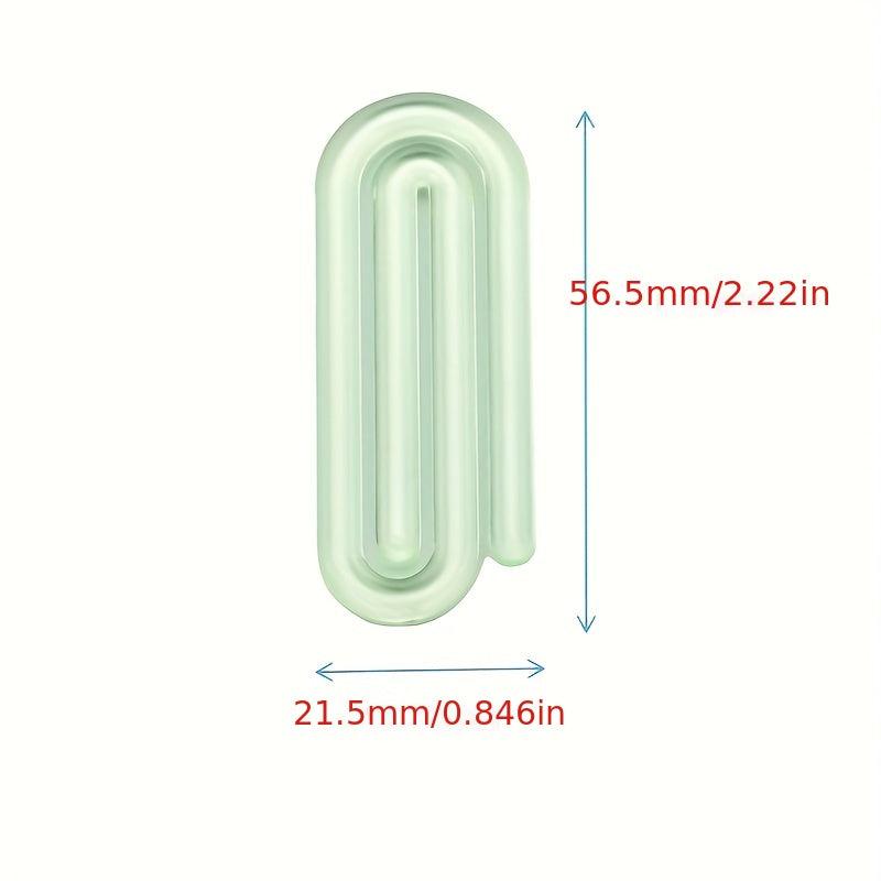 50pcs Transparent Plastic Paper Clip File Bookmark Test Paper Sorting