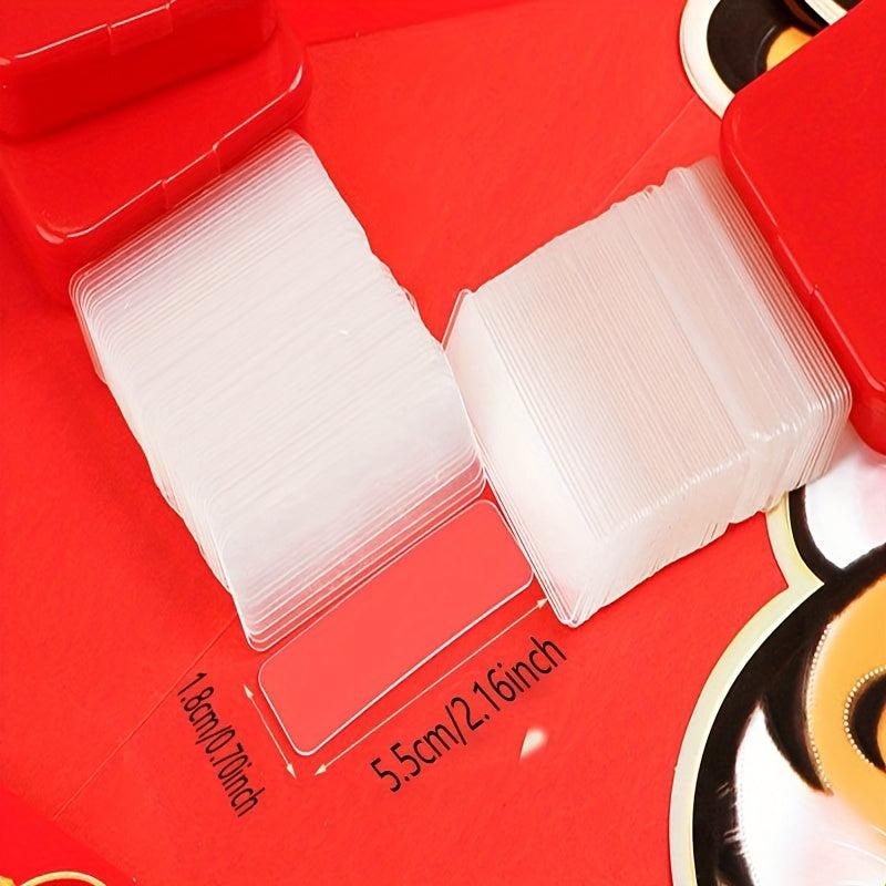 2pcs Transparent Double sided Adhesive Waterproof No Residual Adhesive