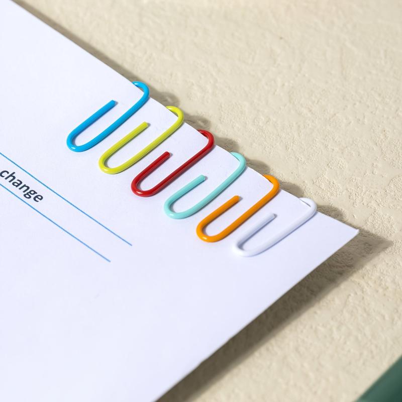 100pcs Colourful Paper Clips Mix