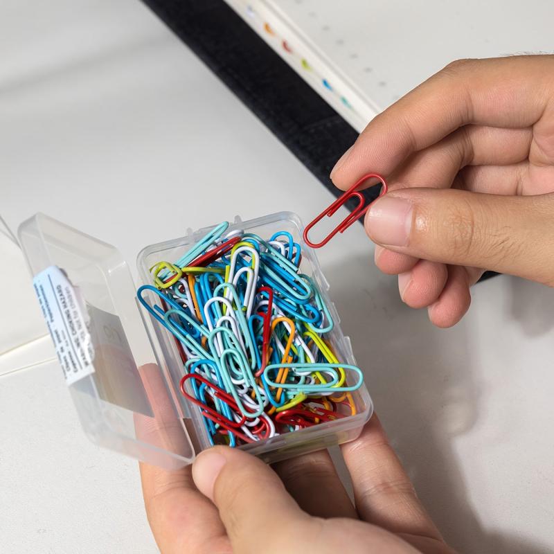100pcs Colourful Paper Clips Mix