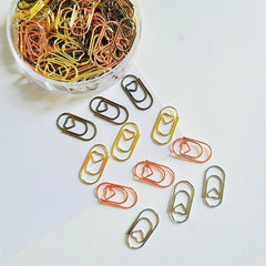150pcs Mini Heart Rose Clip Metal Paper Clips 2.03cm