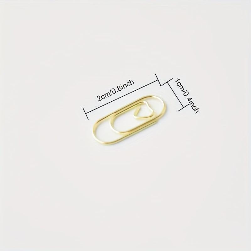150pcs Mini Heart Rose Clip Metal Paper Clips 2.03cm