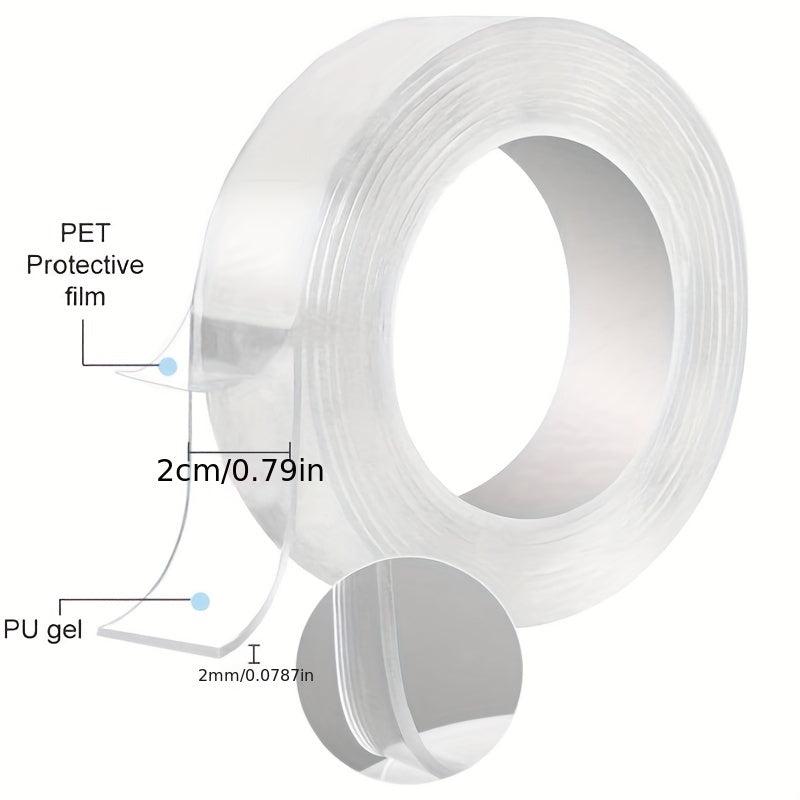 Nano Tape Transparent Reusable Waterproof Adhesive 1m