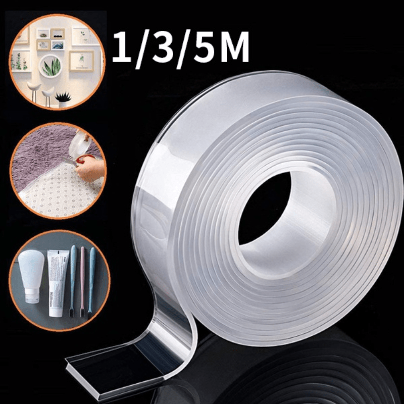 Nano Tape Transparent Reusable Waterproof Adhesive 1m