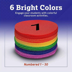 30pcs 10 Number Magic Carpet Dots Multicolor Spots Classroom Teachers Preschool