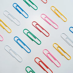 Colorful Paper Clips 70pcs Storage Box