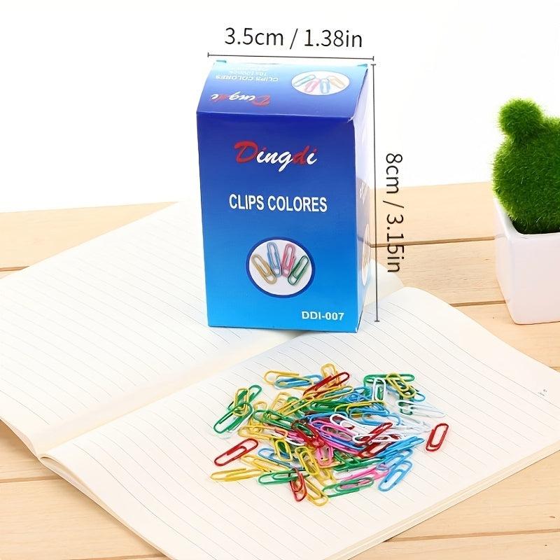 Colorful Paper Clips 70pcs Storage Box