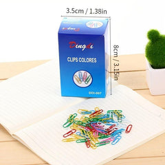 Colorful Paper Clips 70pcs Storage Box
