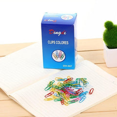 Colorful Paper Clips 70pcs Storage Box