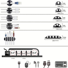 300pcs Cable Management Kit, Sleeve, Clips, Holders, Straps, Ties