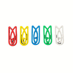50pcs Fish Shaped Plastic Paper Clips in Various Colors