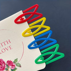 50pcs Fish Shaped Plastic Paper Clips in Various Colors