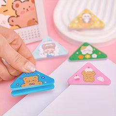 Cartoon Corner Clip File Book Triangle Clip Anti-roll Office Clip