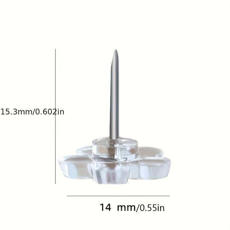 100pcs Large Capacity Transparent Flower Push Pins