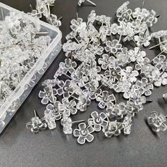 100pcs Large Capacity Transparent Flower Push Pins