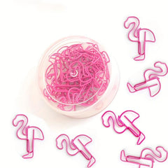 30PCS Flamingo Paper Clips Animal Bookmark File Note Page Marker