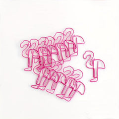 30PCS Flamingo Paper Clips Animal Bookmark File Note Page Marker