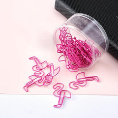 30PCS Flamingo Paper Clips Animal Bookmark File Note Page Marker