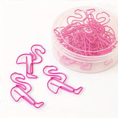30PCS Flamingo Paper Clips Animal Bookmark File Note Page Marker