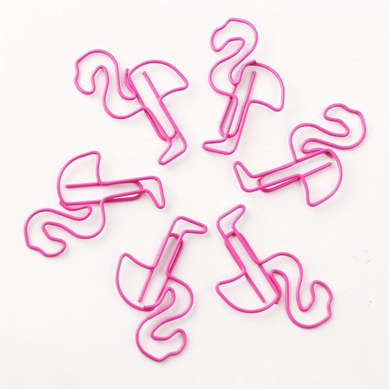 30PCS Flamingo Paper Clips Animal Bookmark File Note Page Marker