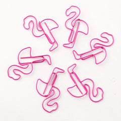 30PCS Flamingo Paper Clips Animal Bookmark File Note Page Marker