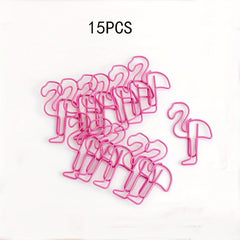 30PCS Flamingo Paper Clips Animal Bookmark File Note Page Marker