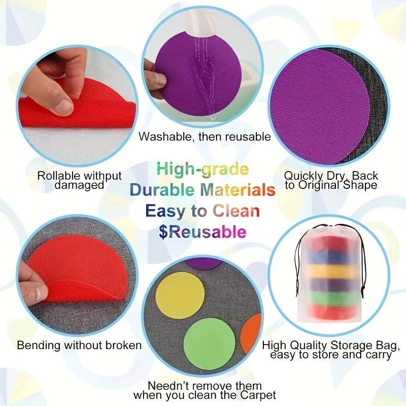 18pcs Carpet Markers 4 inch Adhesive Circles for Classroom Seating