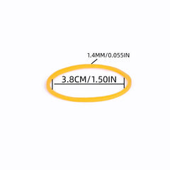 100 200 500 Pcs Yellow Rubber Bands 3.81cm Diameter for School Office Home