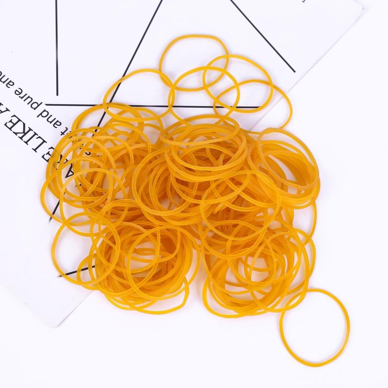 100 200 500 Pcs Yellow Rubber Bands 3.81cm Diameter for School Office Home