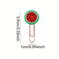 20pcs Cartoon Style Paper Clips Office Stationery Bookmarks Holder