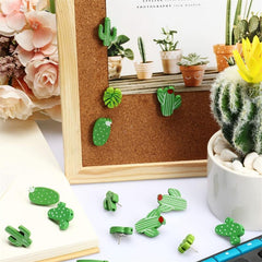 30pcs Wooden Push Pins Cactus Palm Leaf Thumb Tack for Photos Wall Maps